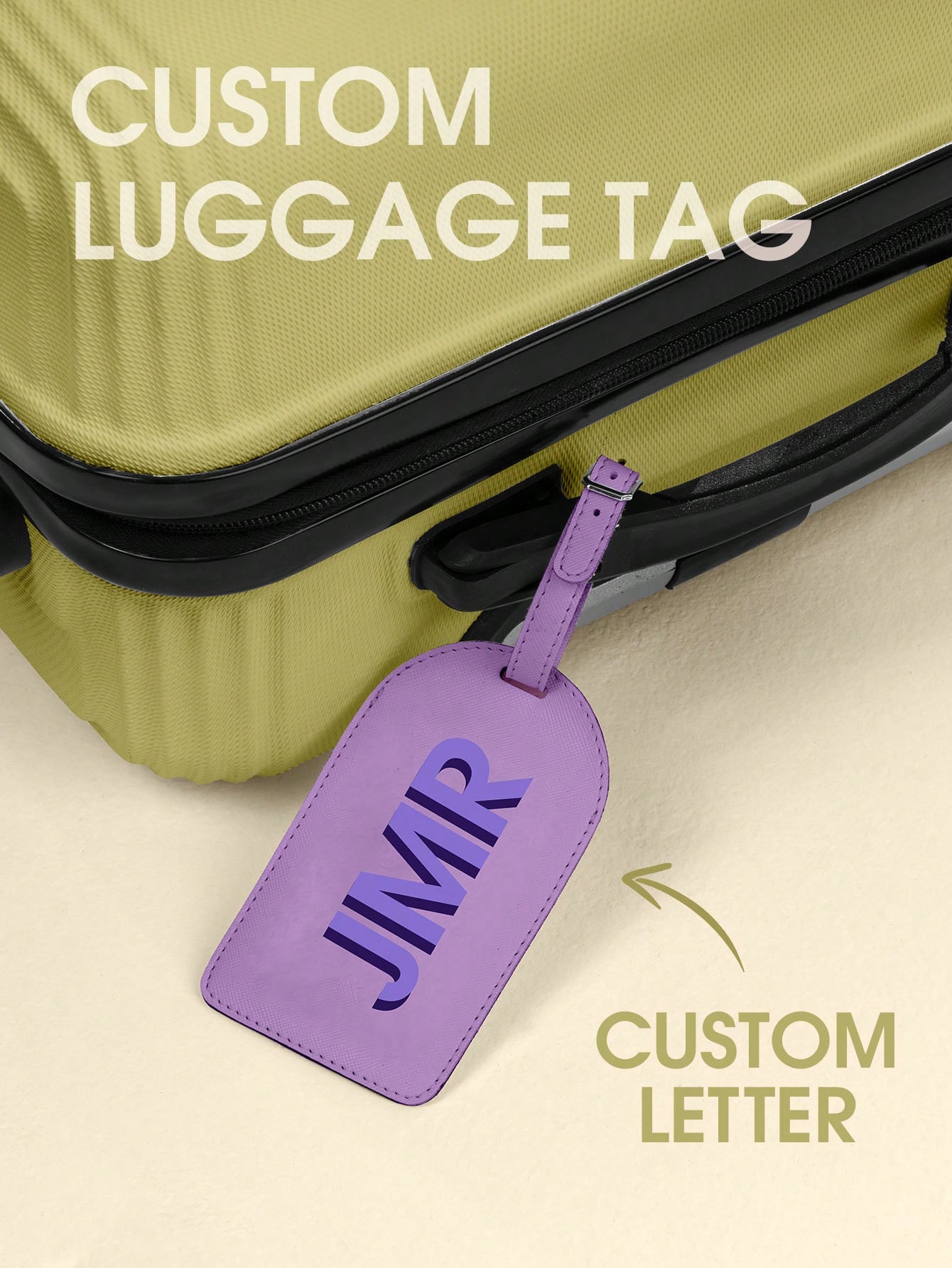 Travel Accessories For Men - Tag Bagasi Inisial Pribadi Huruf Kustom