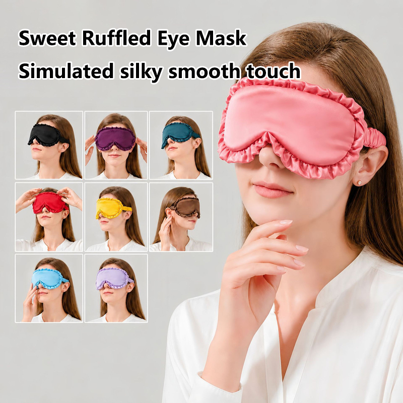 Eye Mask Sleep Travel - Masker Mata Imitasi Sutra Solid Modis,