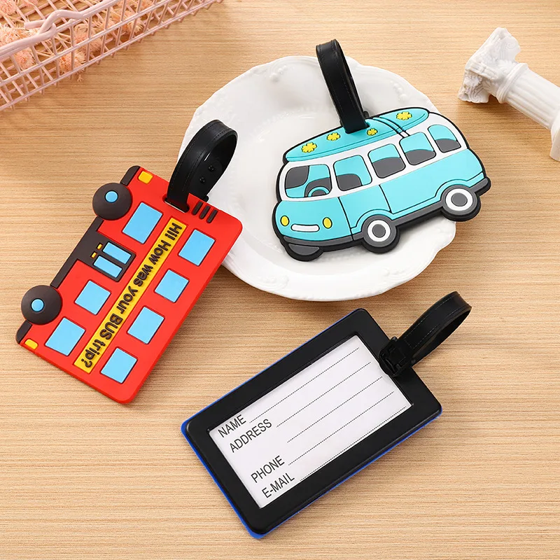 Travel Accessories Logo - Tag bagasi silikon mobil kartun lucu