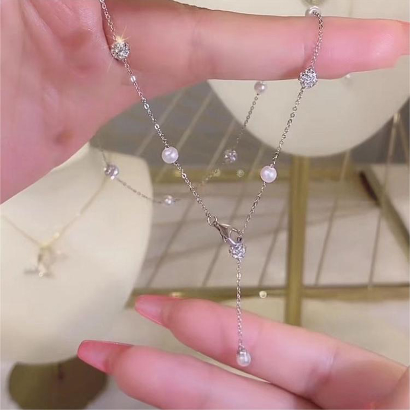 Kalung rantai zirkon mutiara i - Travel Accessories As Gifts ulasan dan harga