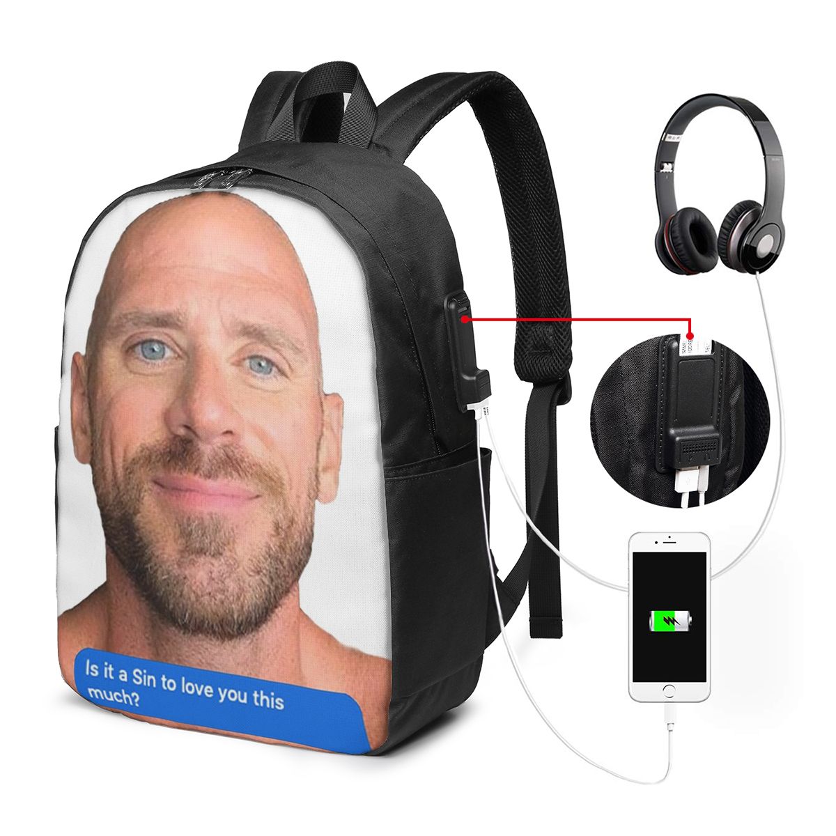 Johnny Sins Flirty Text Bubble - Travel Accessories For Men ulasan dan harga