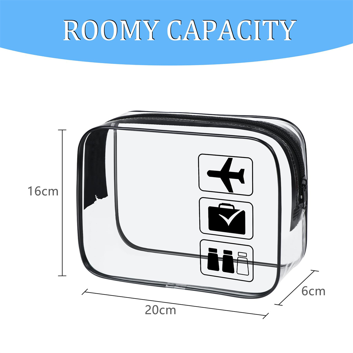 1pc Tas Perjalanan Transparan  - Toiletry Bag Tsa ulasan dan harga