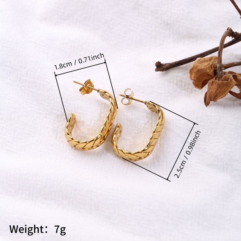 1 buah anting stud berbentuk s - Travel Accessories As Gifts ulasan dan harga