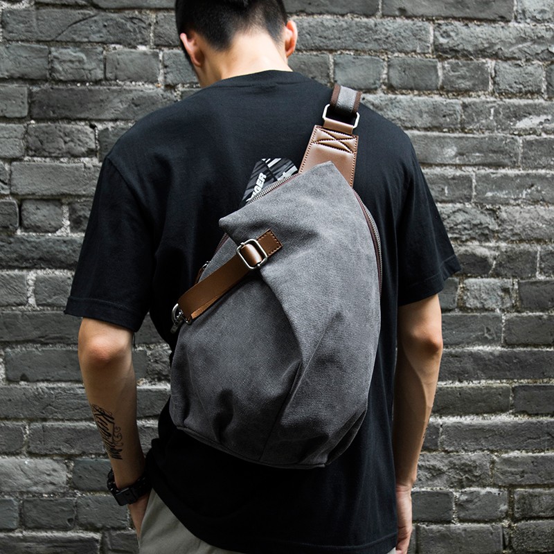 Tas Selempang Kanvas Retro Kap - Travel Accessories For Men ulasan dan harga