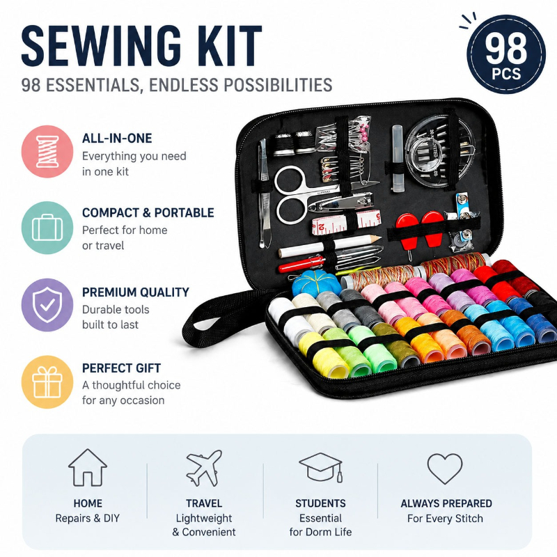 Set Alat Aksesori Jahit 68/98  - Travel Accessories Useful ulasan dan harga