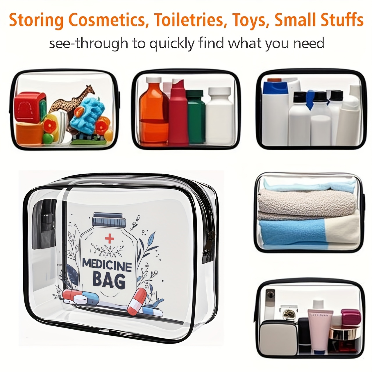 1 Buah Tas Rias Bening Transpa - Toiletry Bag Tsa ulasan dan harga