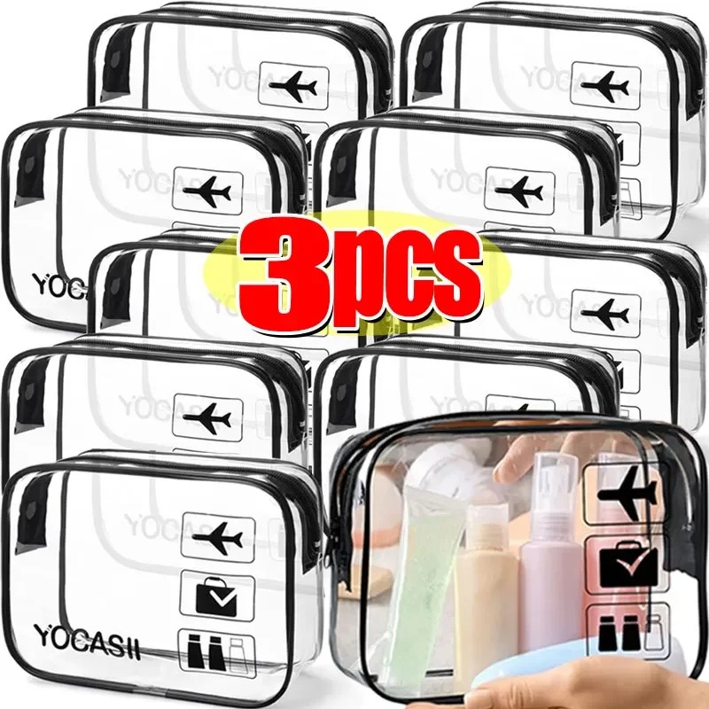 1/3 Buah Tas Ritsleting Transp - Toiletry Bag Tsa ulasan dan harga