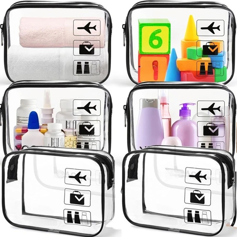 1/3 Buah Tas Ritsleting Transp - Toiletry Bag Tsa ulasan dan harga