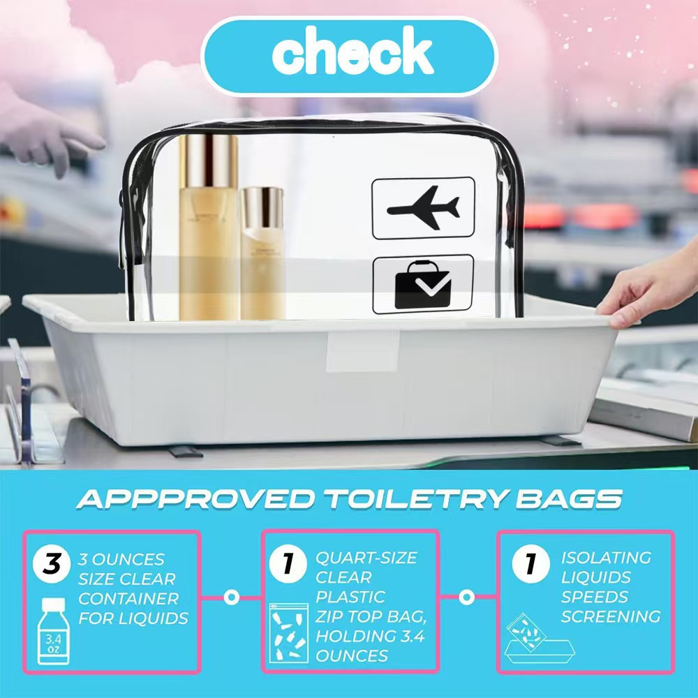 Tas Makeup Transparan Tahan Ai - Toiletry Bag Tsa ulasan dan harga