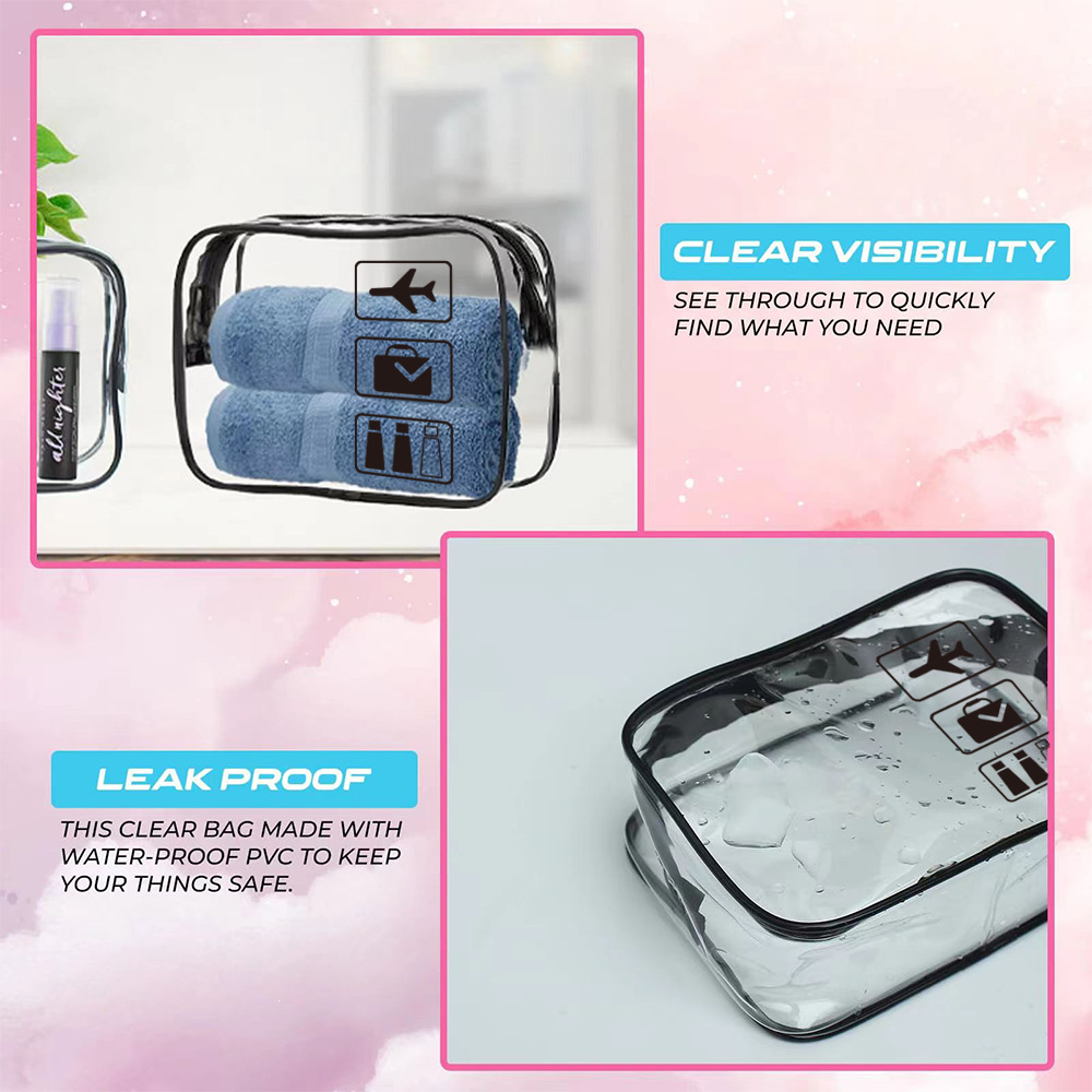 Tas Makeup Transparan Tahan Ai - Toiletry Bag Tsa ulasan dan harga