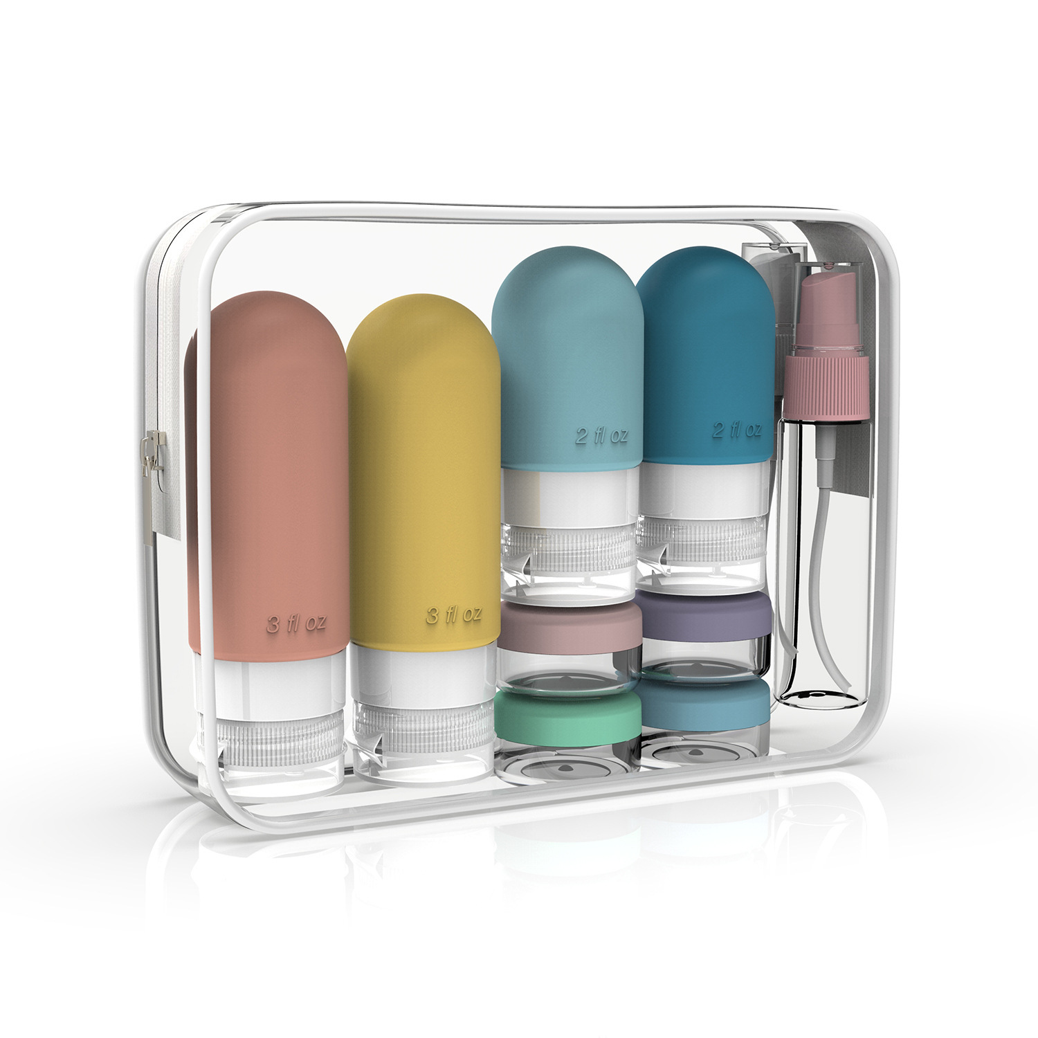 Set botol perjalanan anti boco - Toiletry Bag Tsa ulasan dan harga