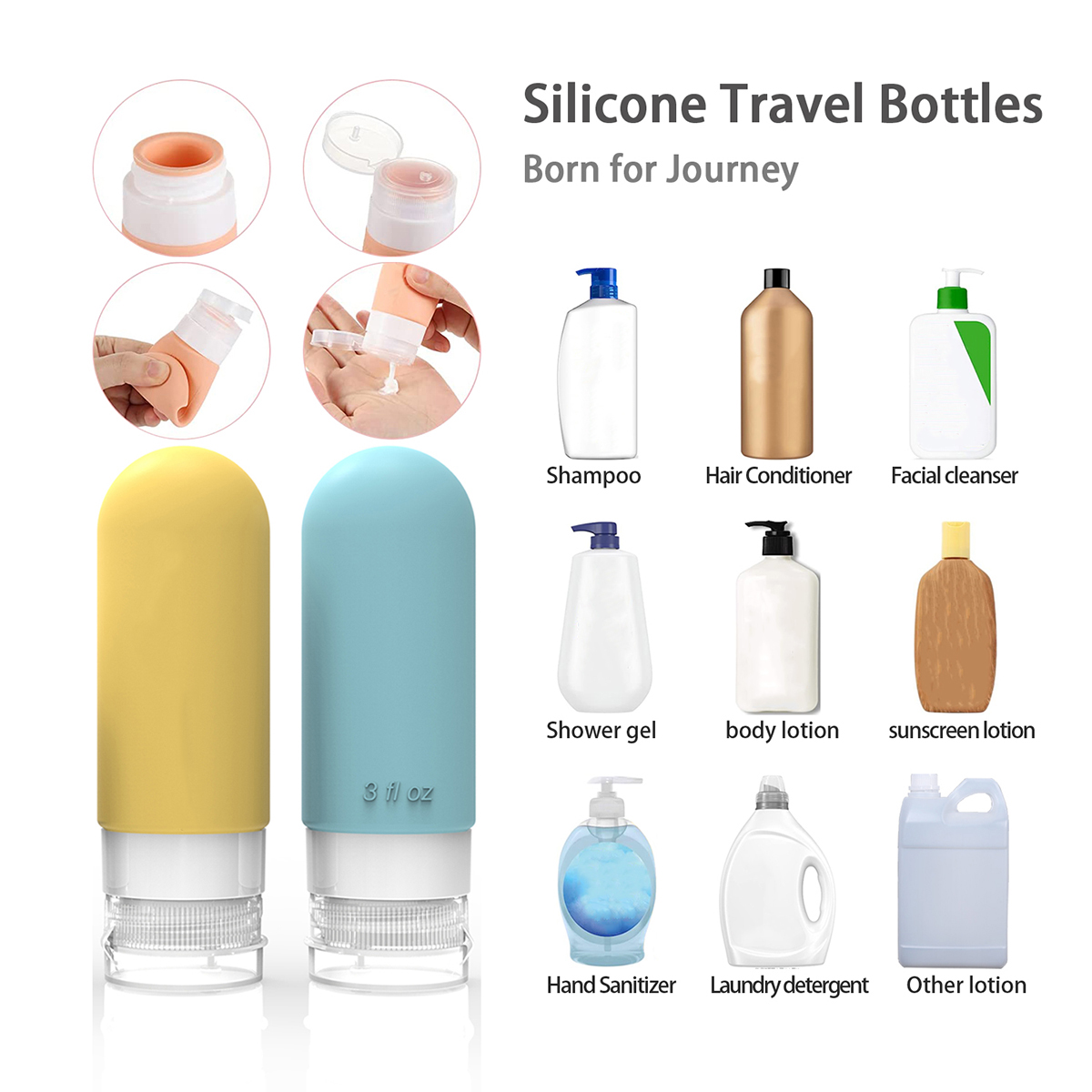 Set botol perjalanan anti boco - Toiletry Bag Tsa ulasan dan harga