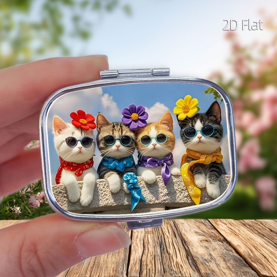 Desain Datar, 1 Wadah Pil Berm - Travel Accessories As Gifts ulasan dan harga