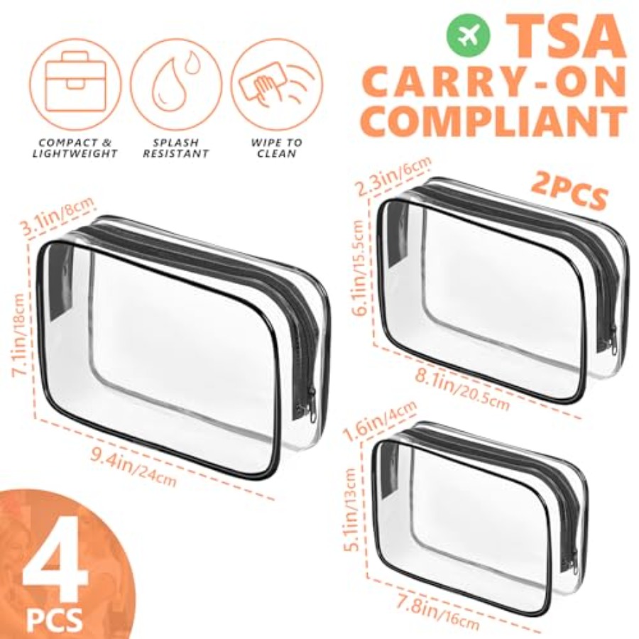 Tas Makeup Transparan, Tas Per - Toiletry Bag Tsa ulasan dan harga