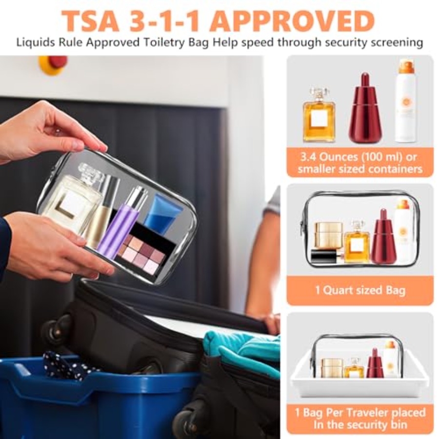 Tas Makeup Transparan, Tas Per - Toiletry Bag Tsa ulasan dan harga